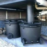 Ecoflo clivus multrum high profile in situ