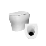 Ecoflo porcelain palisad pedestal composting toilet